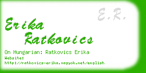 erika ratkovics business card